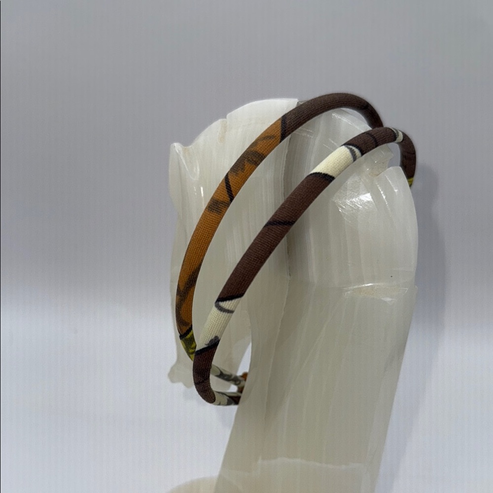 Brown and Yellow Fabric Headband
